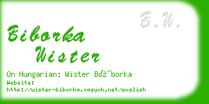 biborka wister business card